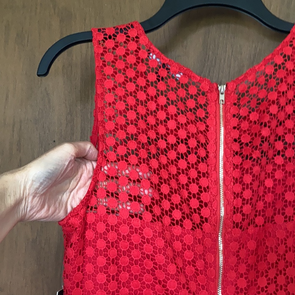 3/$45 Romeo & Juliet couture dress crochet like shell w ruffle detail size M - Picture 16 of 17